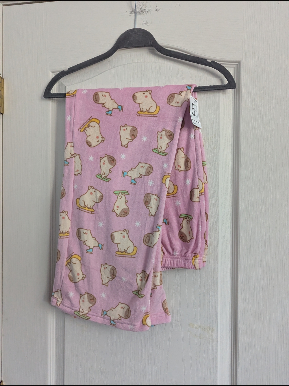 Pink Print Capybara Pajama Pants - Cozy Sleepwear - Picture 4 of 5